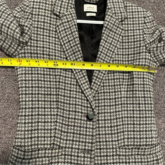 Aritzia Wilfred Wool blend houndstooth Darmon blazer jacket size 2 - Picture 10 of 14